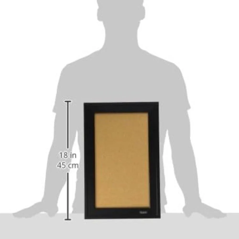 Compact Black Frame Corkboard 11” x 17” - Perfect for Memories and Reminders